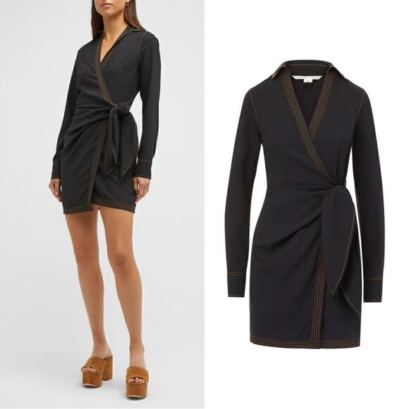 NWT $498 VERONICA Beard Lavella Dress in Black - Picture 1 of 15
